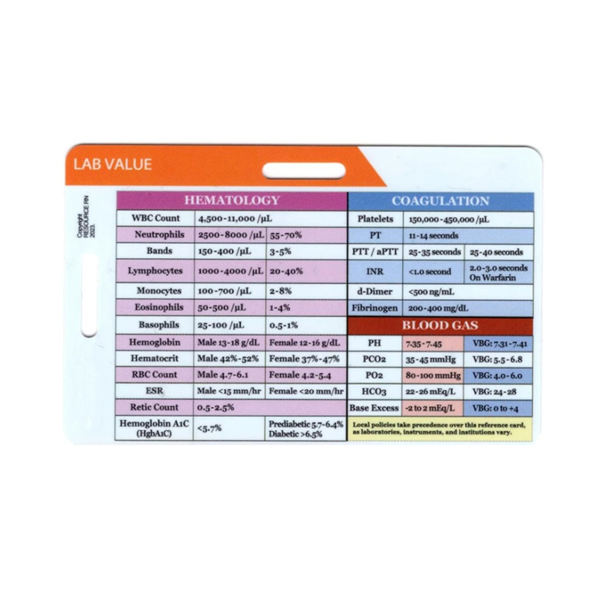 Medical Lab Values - AA77 NIEUW Lab-waarde- en bestelnummer voor