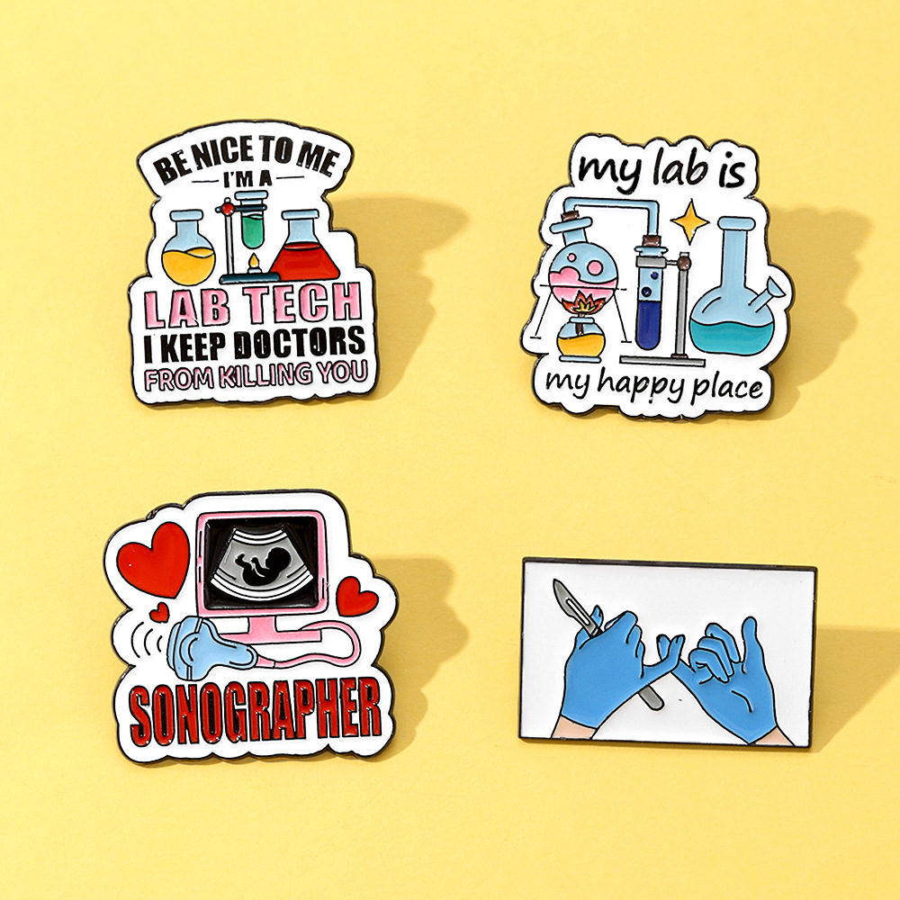 Medical Lab Worker - Medische & laboratorium-thema emaille pin grappige