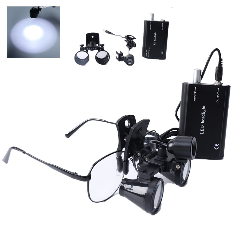 Led Medical Headlight - 2.5X/3.5X Tandheelkundige Loepen Clip Verrekijker Vergrootglas