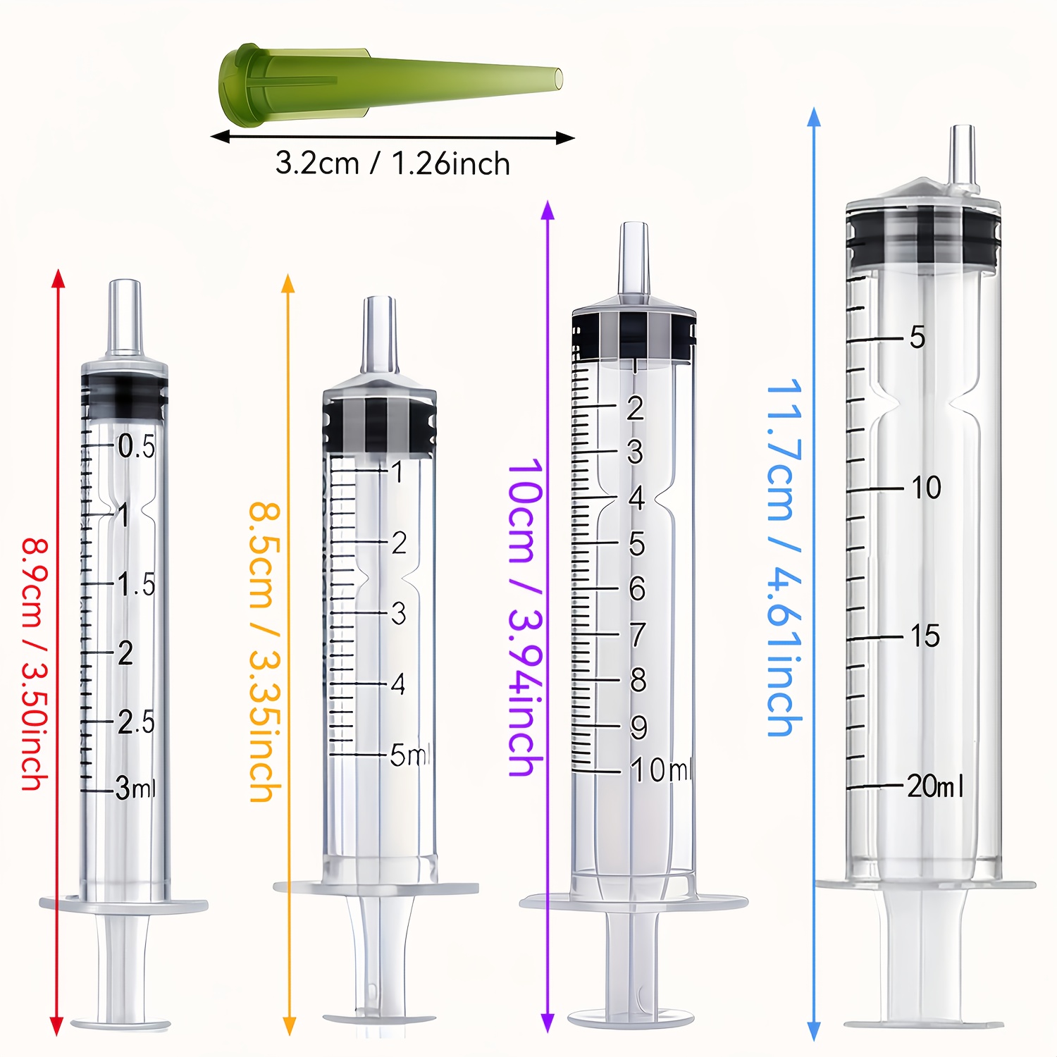 4 maten laboratoriumspuiten +  - Medical Lab Technology recensie en prijs
